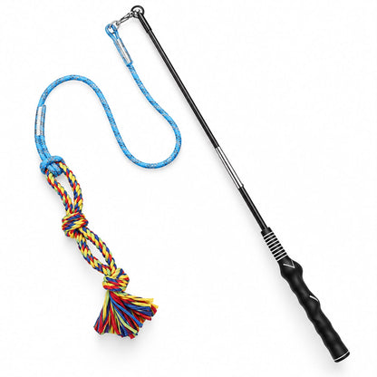 The New Pet Dog Teaser Rod Bite Pull Cotton Rope Toy Pet Interactive Training Toy